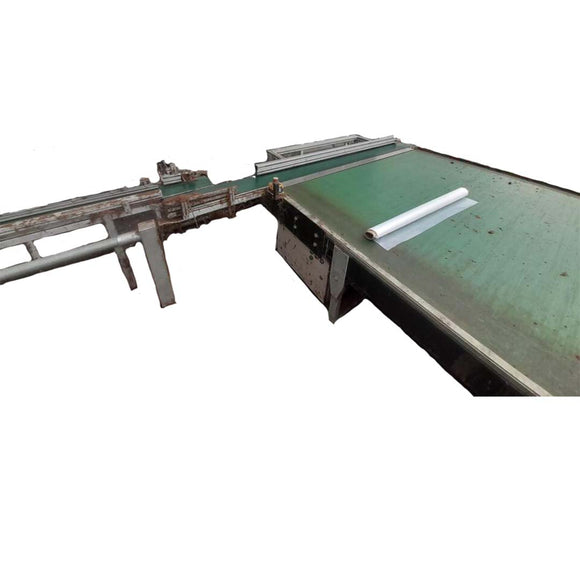 Buffer conveyor complete with infeed conveyors, pusher, and electrical control box