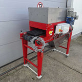Spreading unit suitable for top-dressing trays, containers or pots with substrate/bark.
