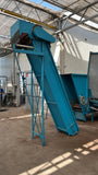 Visser soil hopper with new cross conveyor and elevating conveyor.