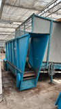 Visser soil hopper with new cross conveyor and elevating conveyor.