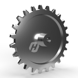 Set of gears for the top of the elevator HETO