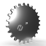 Set of gears for the top of the elevator HETO