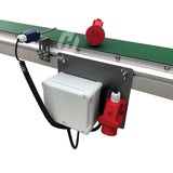Conveyor belt stop switch