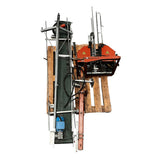 Javo LPO double pot dispenser, complete with mounting bracket and pot infeed conveyor with conveyor support.