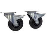 Set of swivel casters with brakes for Javo Standard