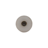 Plastic groove wheel with bearings for discharge arm