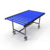 Mobile Roller Conveyor Table 180cm x 103cm (SS)