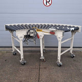 Powered roller conveyor curve 600 mm wide, in good working order, suitable for crates / boxes etc. (Price from: €495)