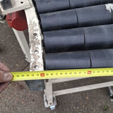 Powered roller conveyor curve 600 mm wide, in good working order, suitable for crates / boxes etc. (Price from: €495)