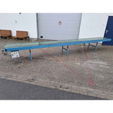 Conveyor belt on legs with speed control, 6120 x 600 mm, in good working condition