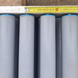 5 pieces Aluminium roller conveyors 2150 x 350 mm in good condition, lightweight. (Price from: €850)