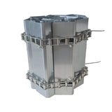 Elevator chain with demountable vanes