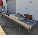 Stainless Steel Water Unit / Watering Trough For crates, trays, or pots – complete and fully operational.