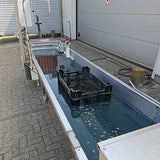 Stainless Steel Water Unit / Watering Trough For crates, trays, or pots – complete and fully operational.