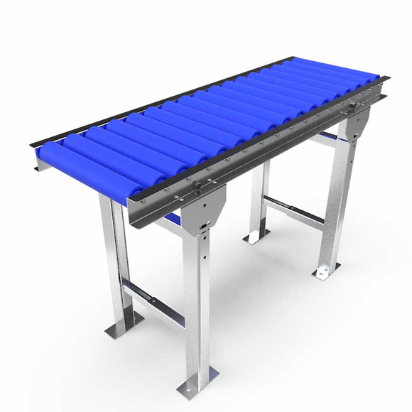 Roller conveyor with adjustable legs - Roll width 300mm - Roll diameter 50mm - Length 1 meter - C/C distance 60mm