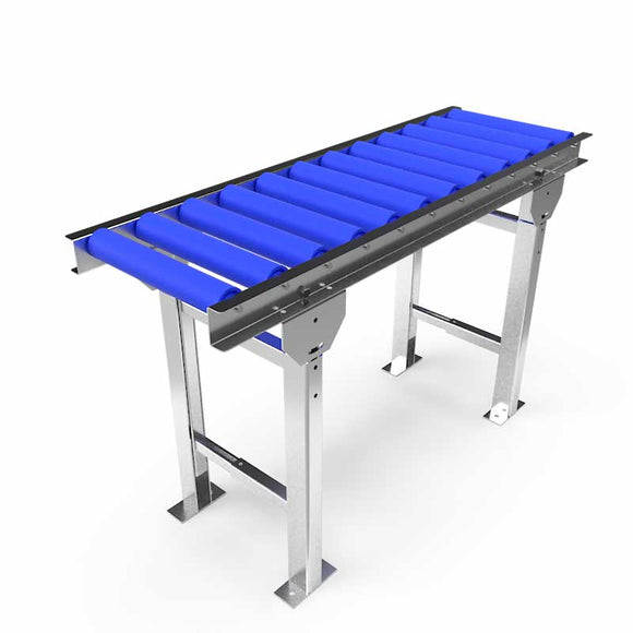 Roller conveyor with adjustable legs - Roll width 300mm - Roll diameter 50mm - Length 1 meter - C/C distance 90mm