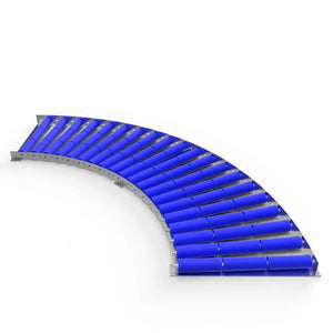 Curved roller conveyor with plastic rollers - 90 degrees - Roll width 500mm - Roll diameter 50mm